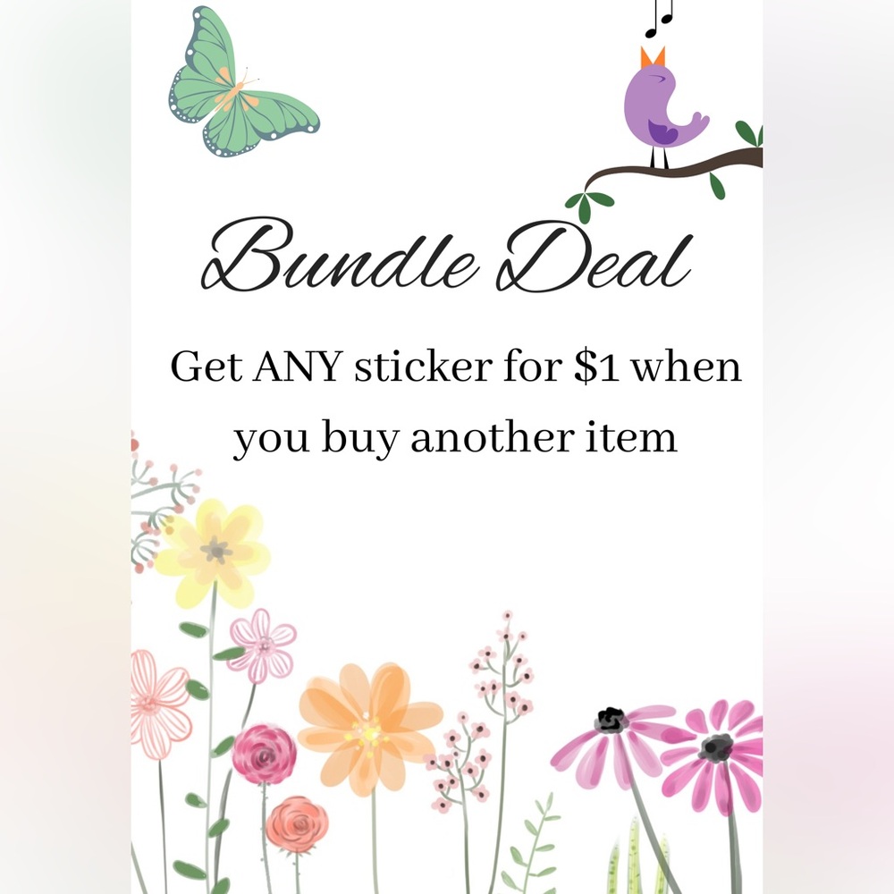 Lightbulb Floral Sticker - Picture 2 of 2